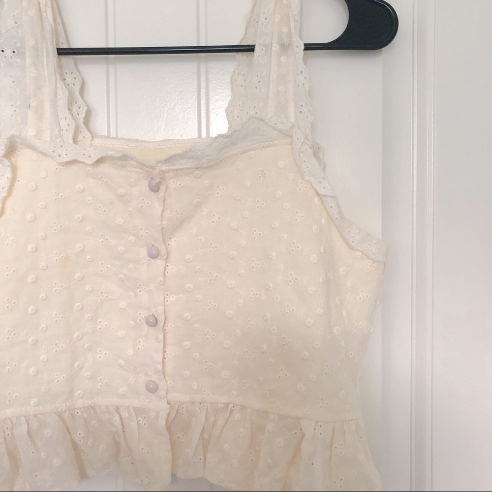 White Embroidery Button Up